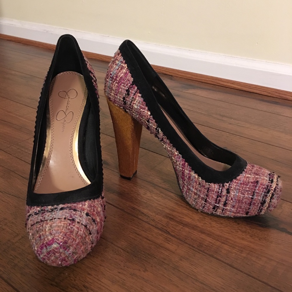 Jessica Simpson chunky heels